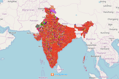 Use Mapline's Territory Mapping Software to Create an India Map