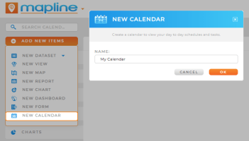 Easily create calendars in Mapline