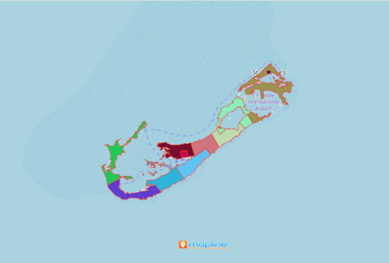 Analyze Bermuda Map Using Mapline's Territory Mapping Software