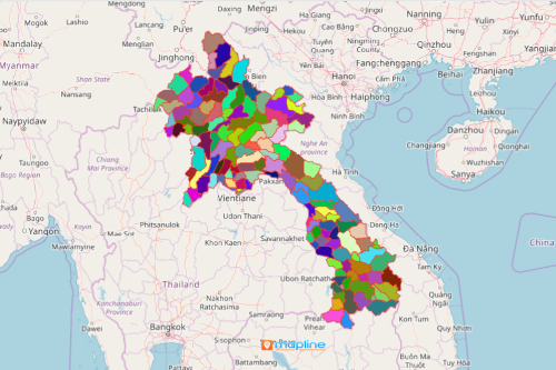 Use Mapline's Territory Mapping Software to Create a Laos Map