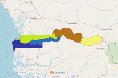 Create The Gambia Map Using Mapline's Territory Mapping Software