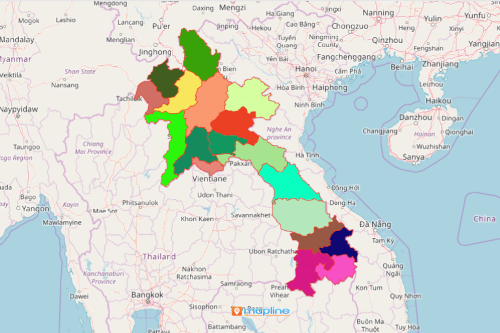 Use Mapline's Territory Mapping Software to Create a Laos Map