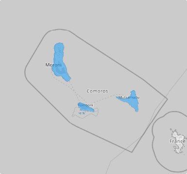 Map of Comoros Islands
