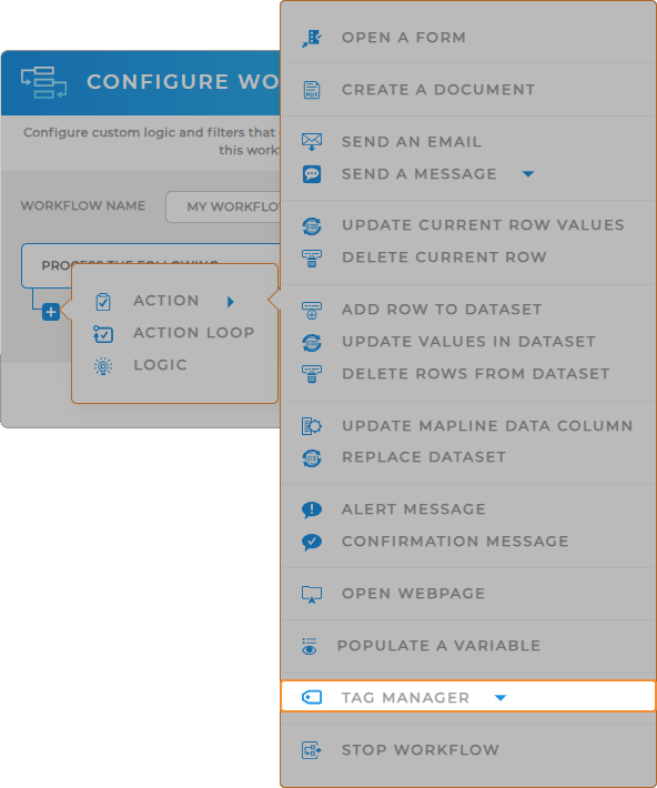 Workflows: Tag Manager