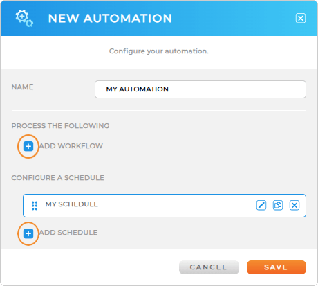 Save schedule automations in Mapline