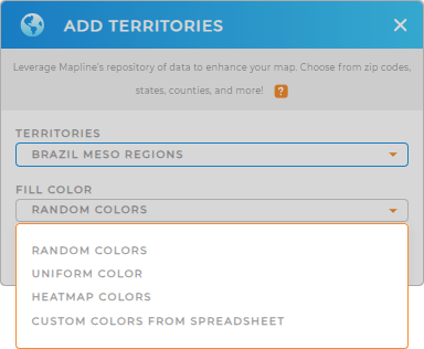 Color-code your map of Brazil mesoregions