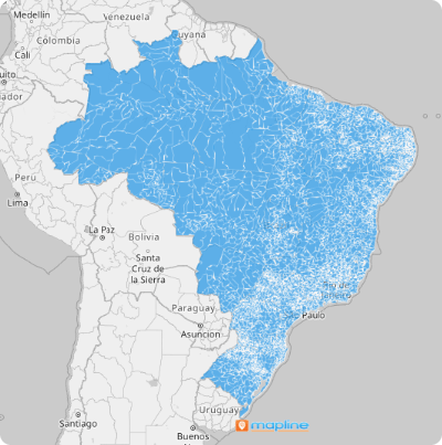 Map of Brazil municipalities