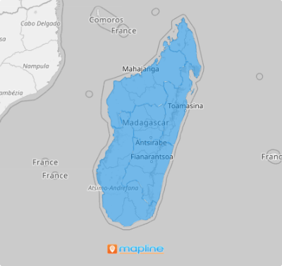 Add Madagascar Provinces to your map in Mapline