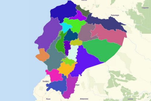 Map of Ecuador Provinces