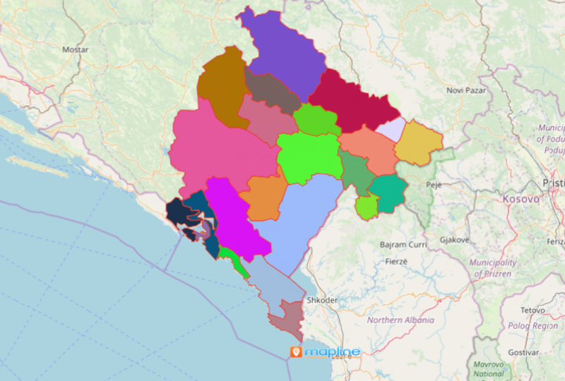 Use Mapline's Territory Mapping Software to Get The Most Out of Montenegro Map
