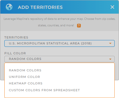 Custom color-code your map of U.S. Micropolitan statistical areas