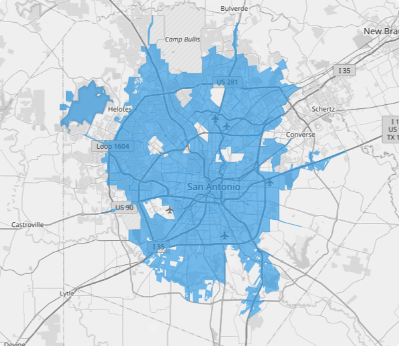 Map of San Antonio City Council Districts