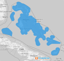 Map of The Bahamas districts