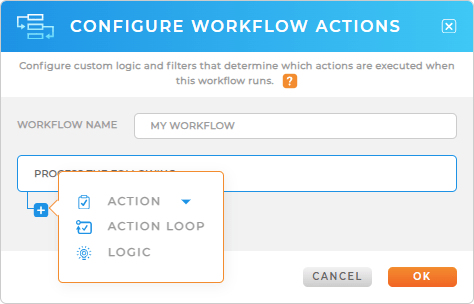 Add action loop