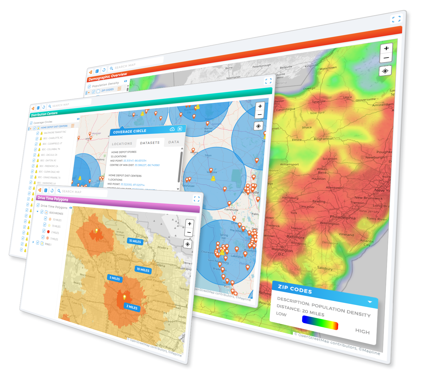 Visualize customer density with heat mapping