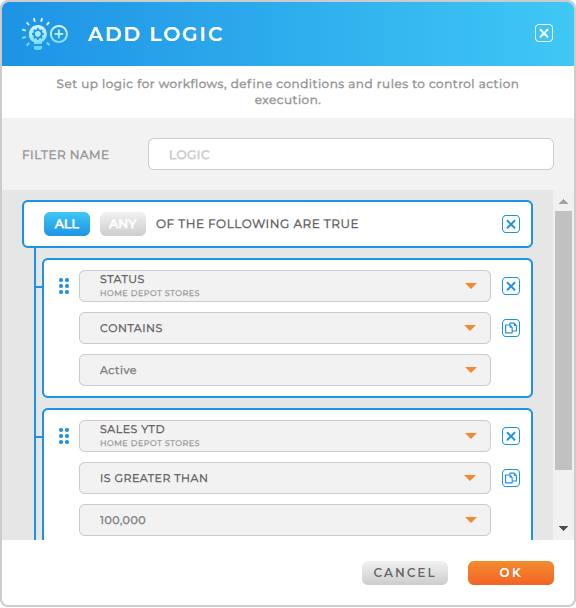 Configure custom logic and fire off automated actions with Mapline workflows