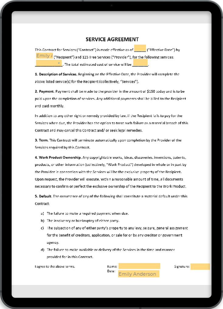 Document signing in Mapline