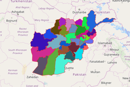 Map Of Afghanistan Provinces   Afghanistan Provinces 500x333 2 