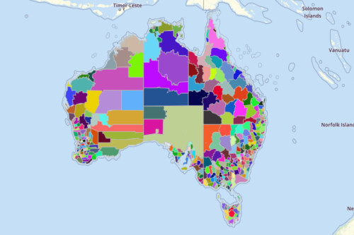 Map Territories for Australia