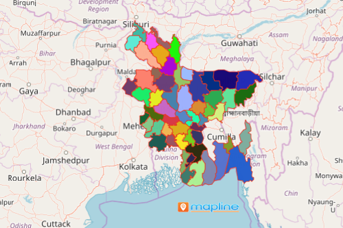 Bangladesh District Map