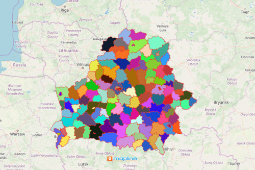 Belarus District Map