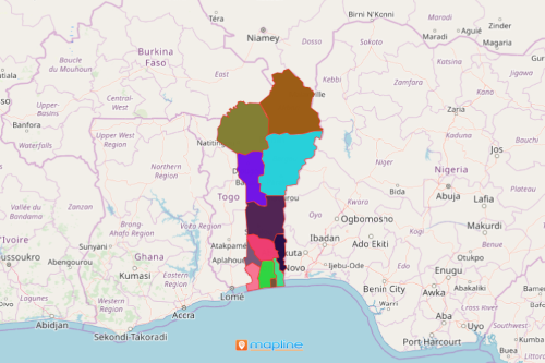 Department Map of Benin