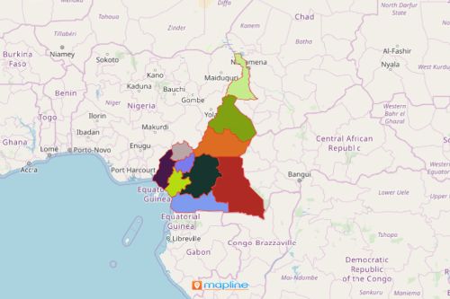 Region Map of Cameroon