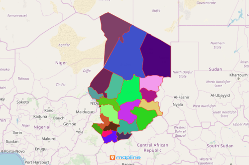 Region Map of Chad