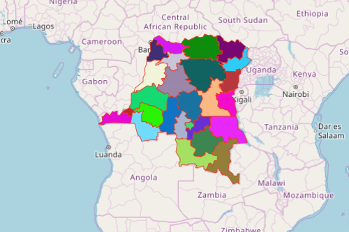 Congo Map Showing Provinces