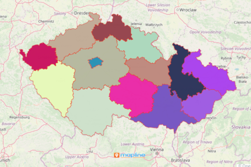 Mapping Regions of Czech Republic 