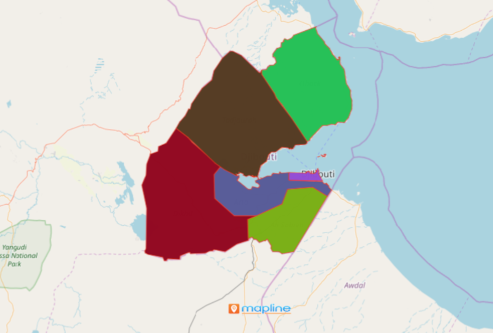 Region Map of Djibouti