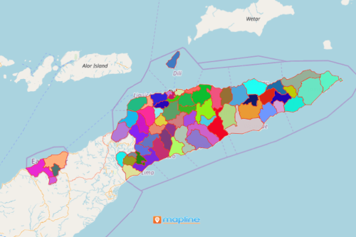 Administrative Post Map of East Timor