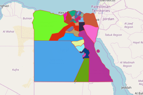 Mapping Governorates of Egypt