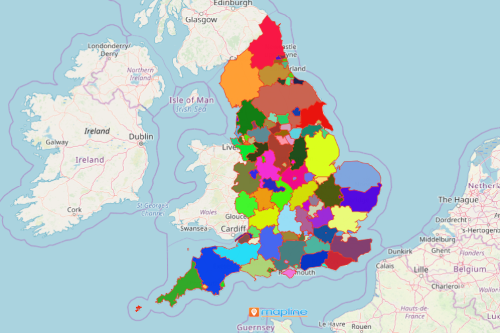 map of england