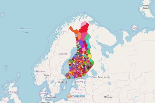 Finland Municipality Map