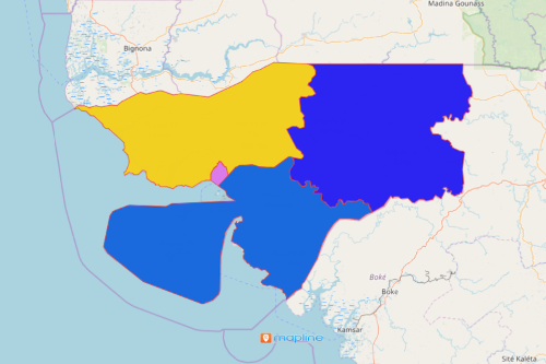 Provinces map of Guinea-Bissau