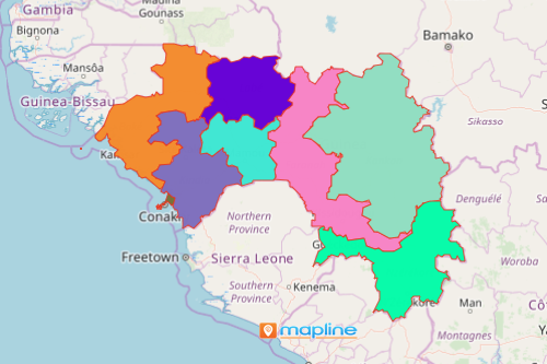 Region Map of Guinea
