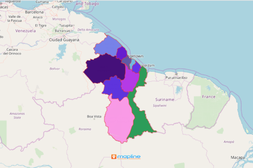 Guyana Region Map