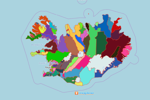 Mapping Iceland Municipalities