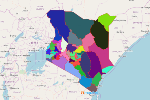 County Map of Kenya