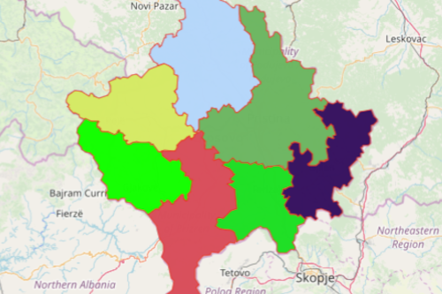 Kosovo District Map