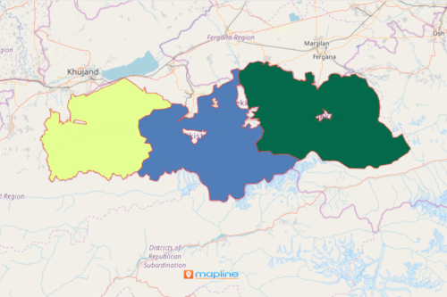 Kyrgyzstan District Map