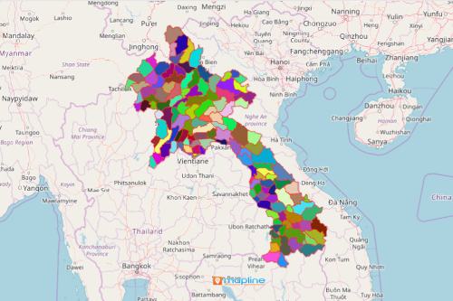 Laos District Map