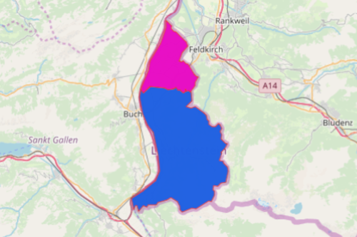 Liechtenstein District Map