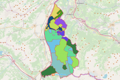 Liechtenstein Municipality Map