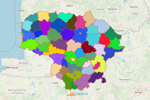 Mapping Lithuania Municipalities