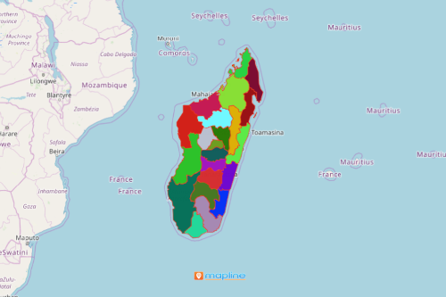 Madagascar Region Map