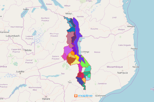 District Map of Malawi