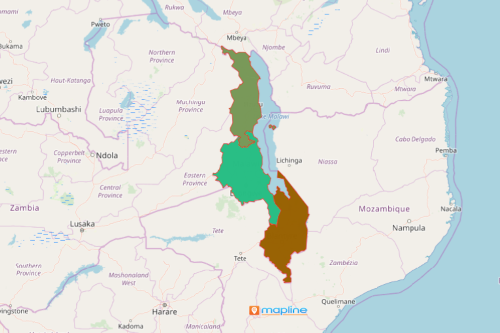 Malawi Region Map