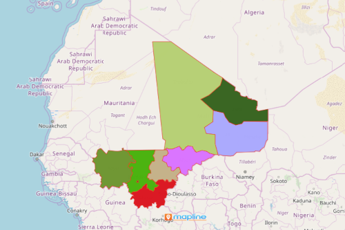 Mali Region Map